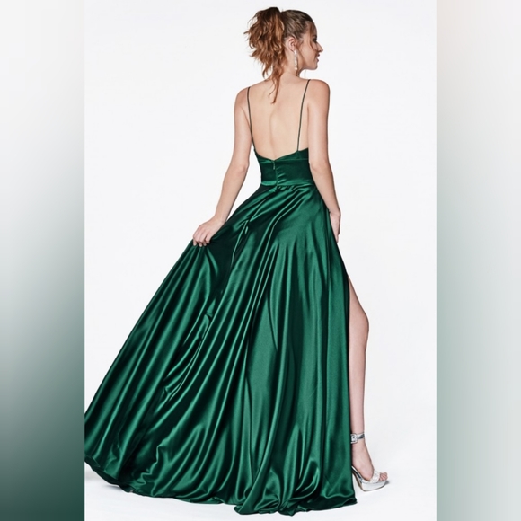 Prom dresses bridesmaids formal party satin - Picture 3 of 15